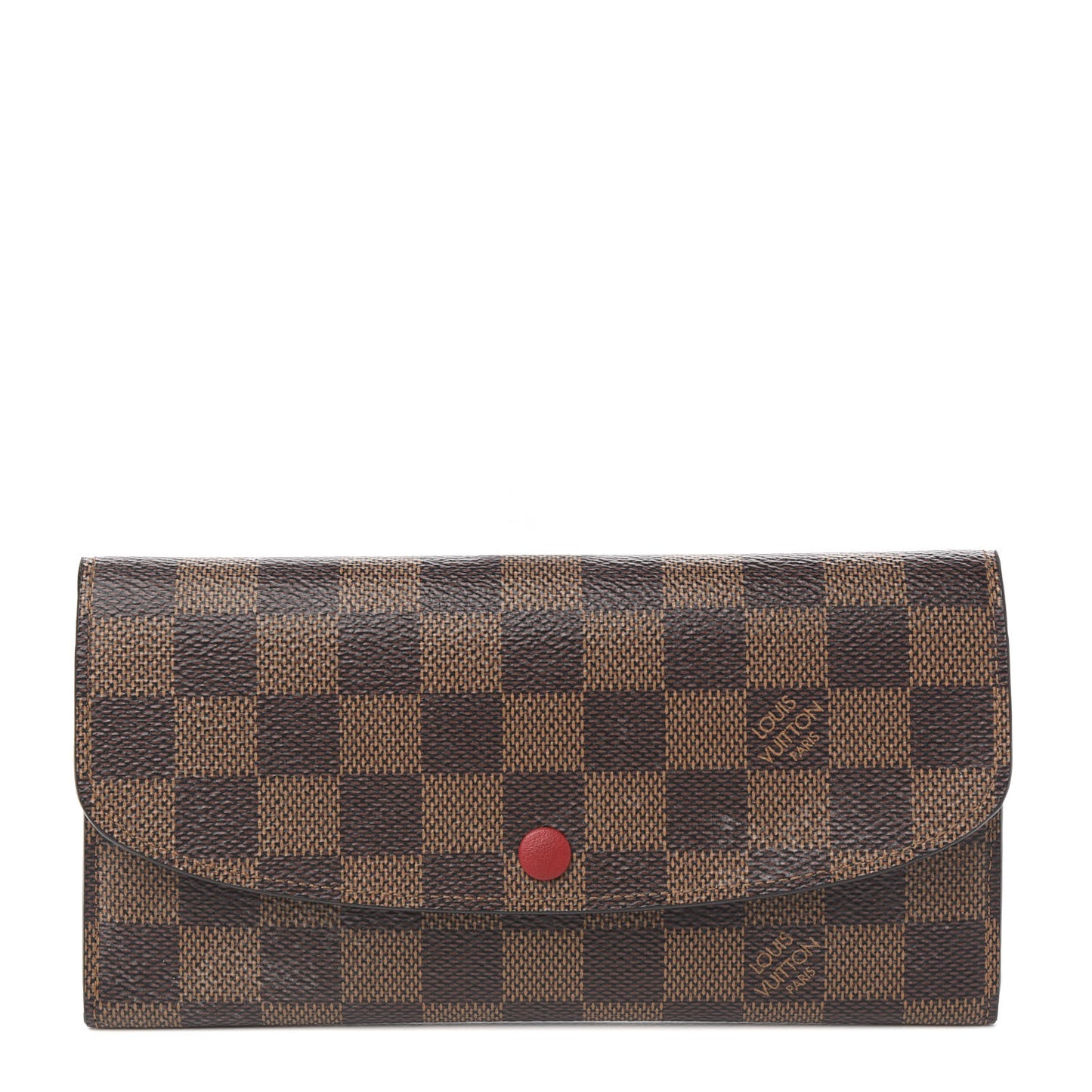Damier Ebene Emilie Wallet Red