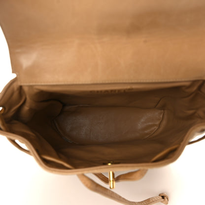 Chanel Lambskin Quilted Backpack Beige 5 of 12