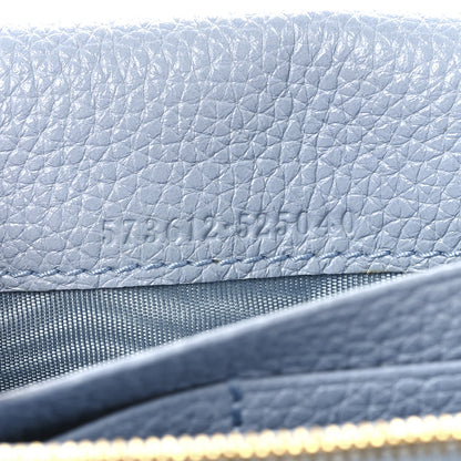 Gucci Grainy Calfskin Zumi Continental Wallet  Porcelain Light Blue 7 of 7