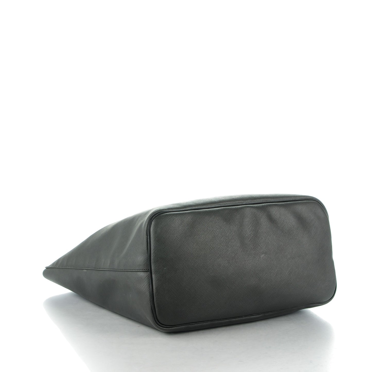 Textured Coated Canvas Rottweiler Print Medium Antigona Tote Black