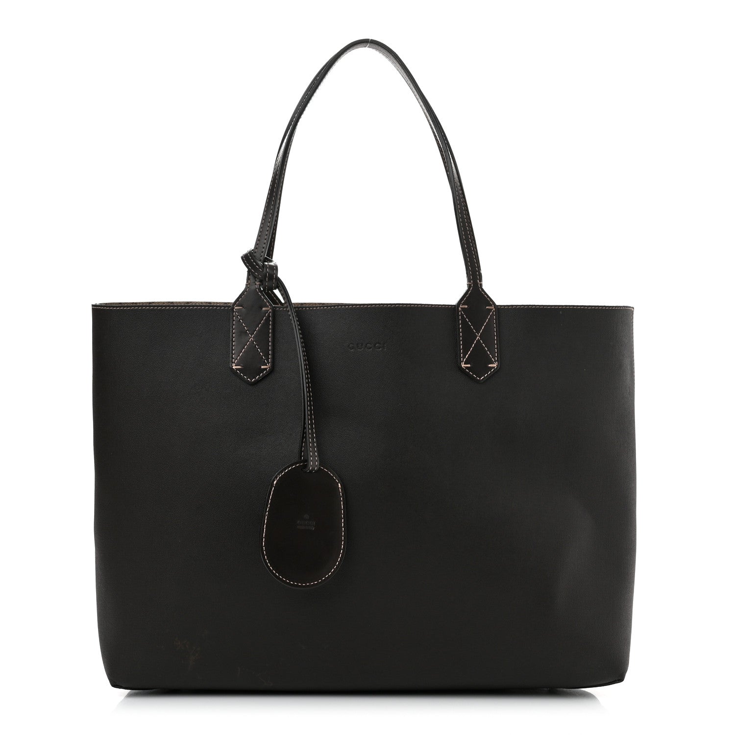 Gucci Calfskin GG Supreme Monogram Medium Reversible Tote Dark Brown 3 of 16
