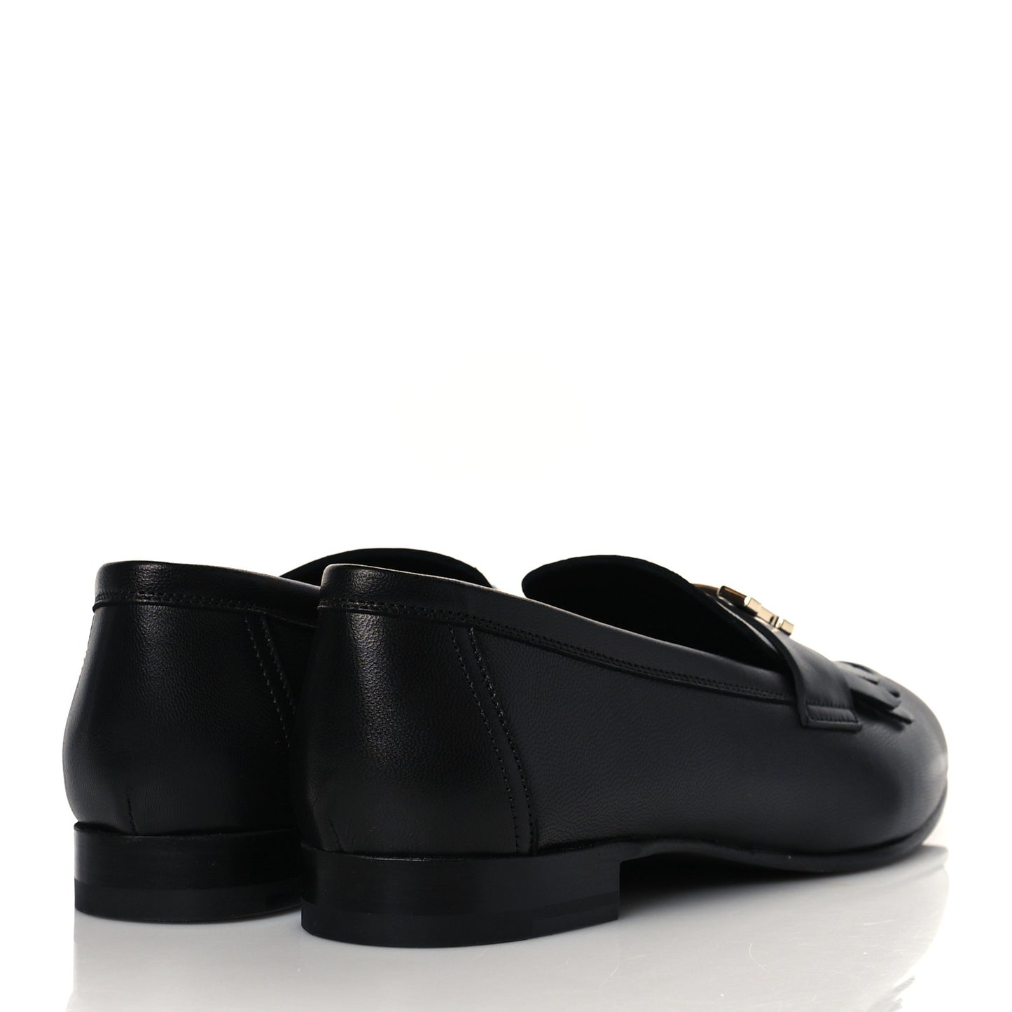 Goatskin Womens Royal Loafers 36.5 Black