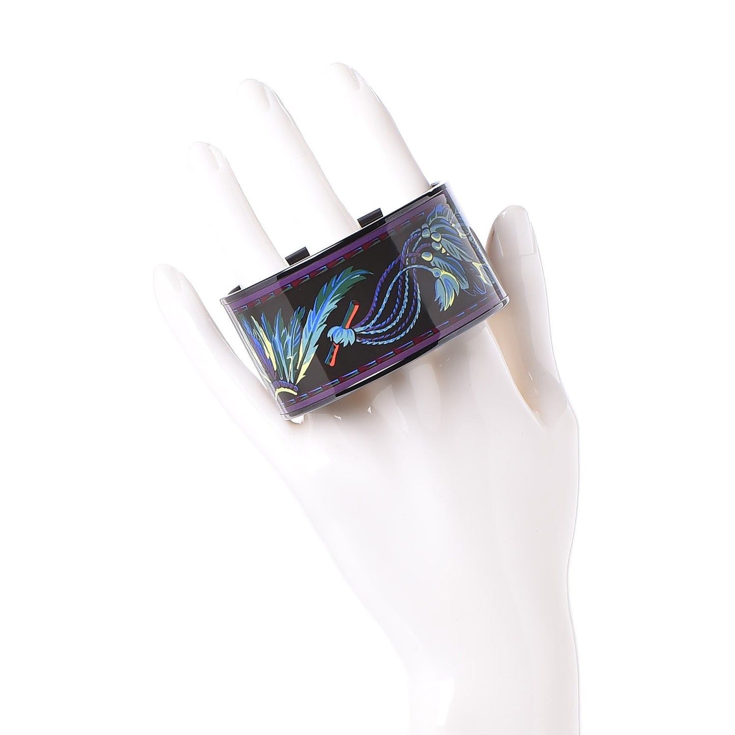 Enamel Printed Brazil Extra Wide Bracelet 65