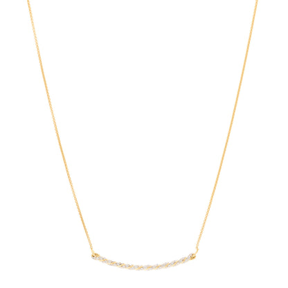 David Yurman 18K Yellow Gold Diamond Paveflex Petite Pave Station Necklace 1 of 4