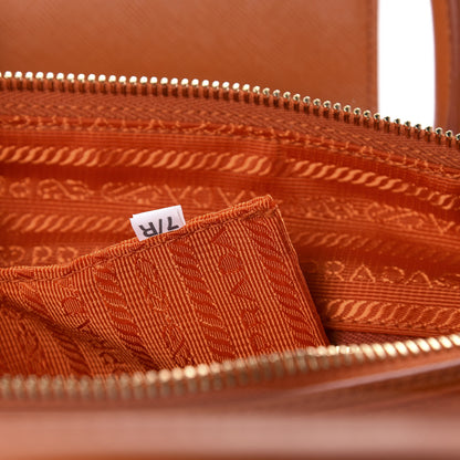 Prada Tessuto Nylon Saffiano Tote Papaya 9 of 12