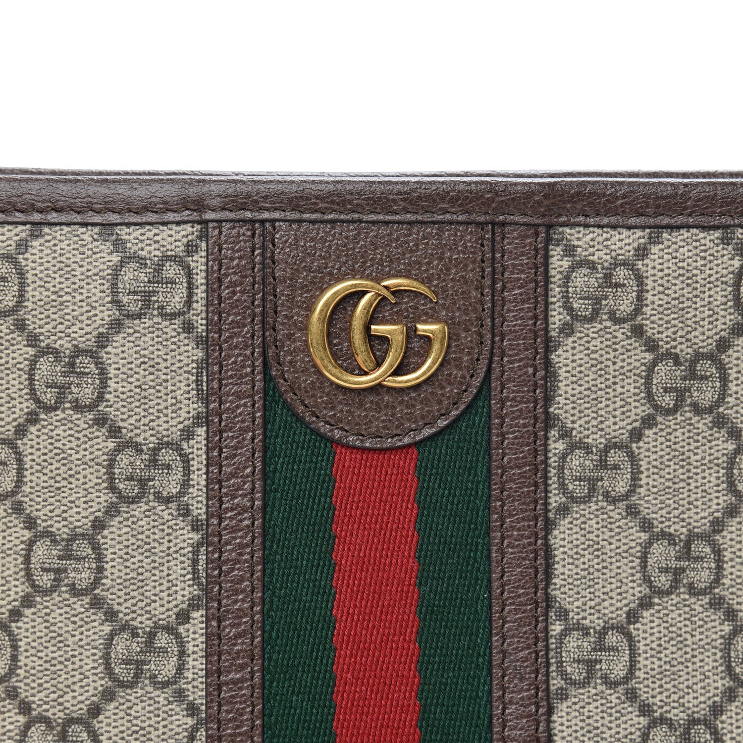 Gucci GG Supreme Monogram Web Toiletry Case Brown 8 of 10