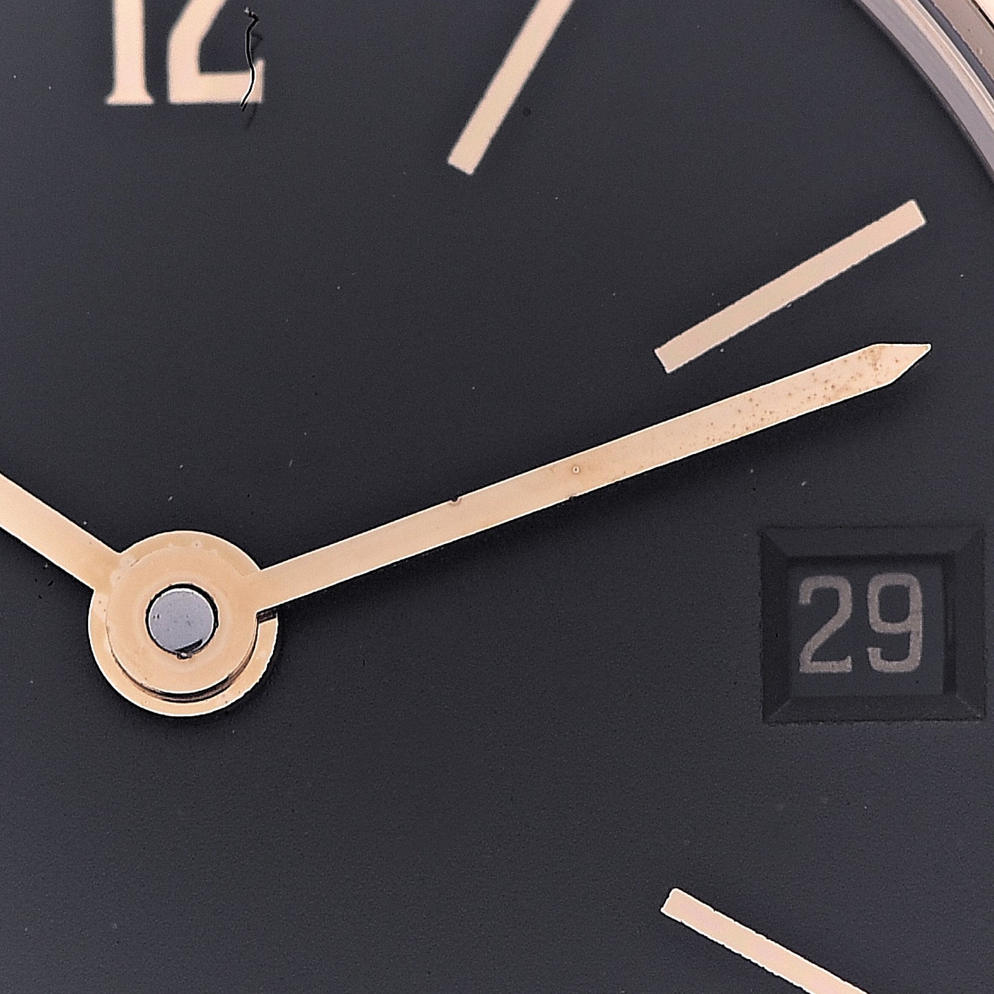 18K Yellow Gold Calfskin 26mm Quartz Watch Black