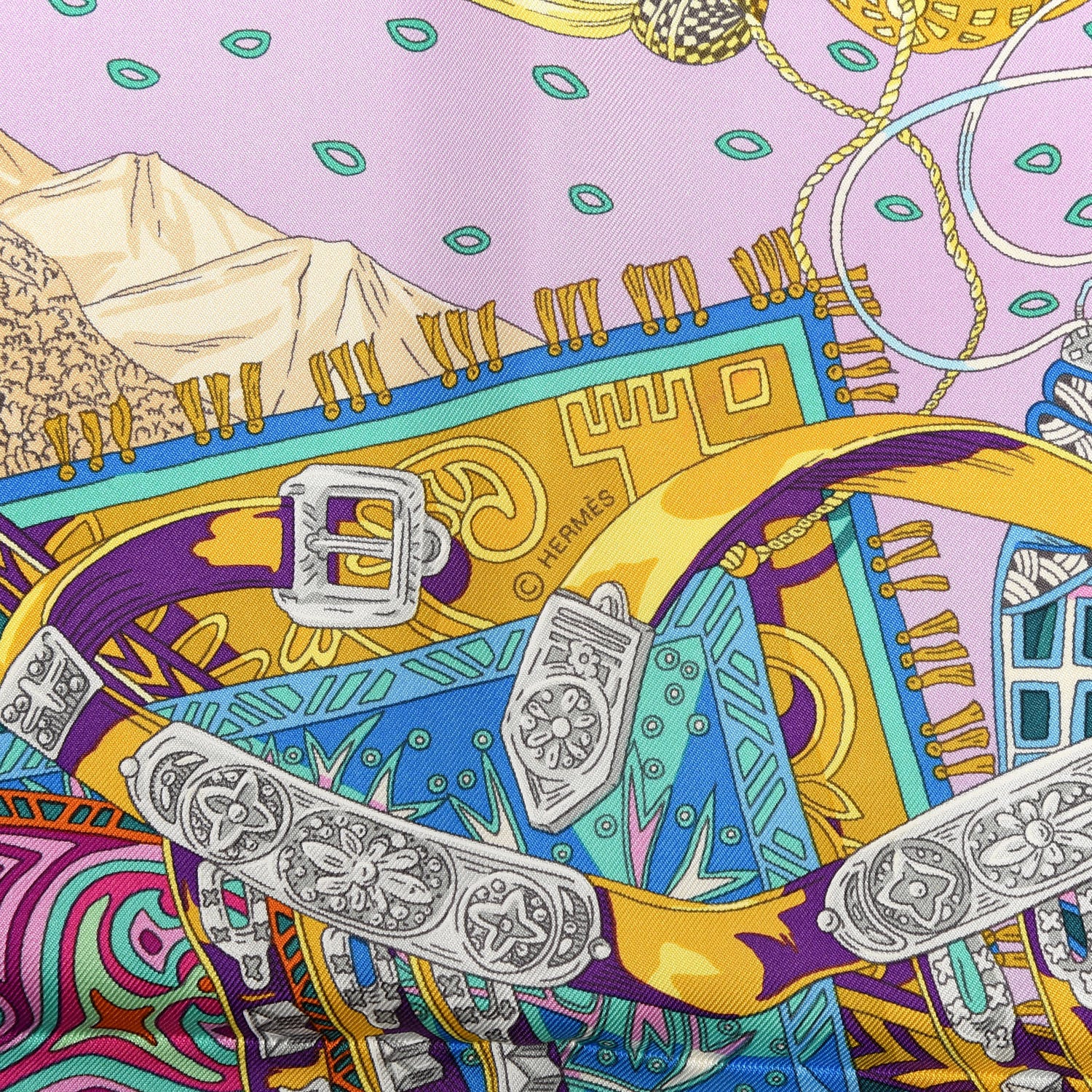 Hermes Silk Cavaliers du Caucase Scarf 90 4 of 4