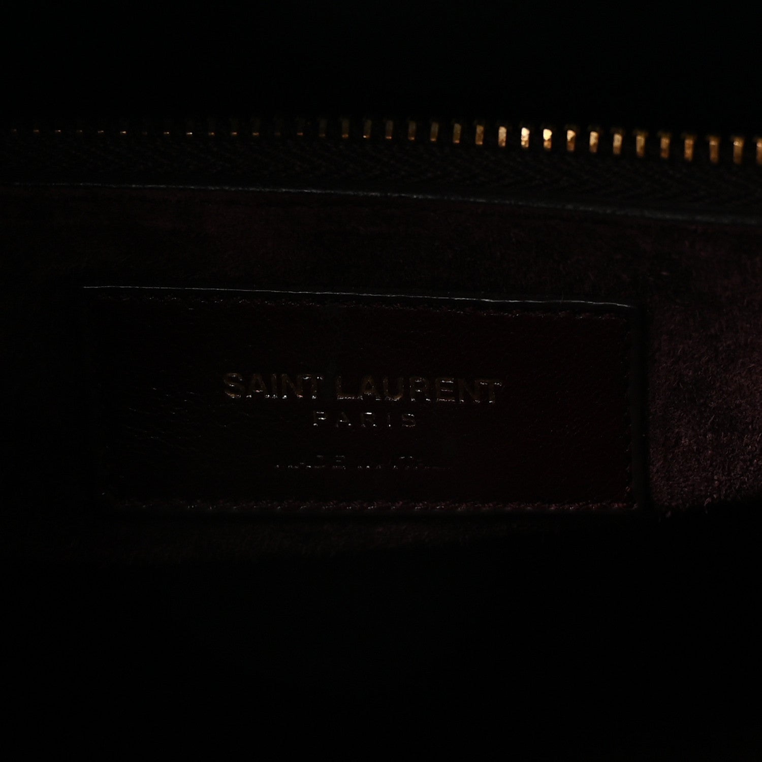 Saint Laurent Calfskin Crocodile Embossed Small Sac De Jour Amarena 6 of 9