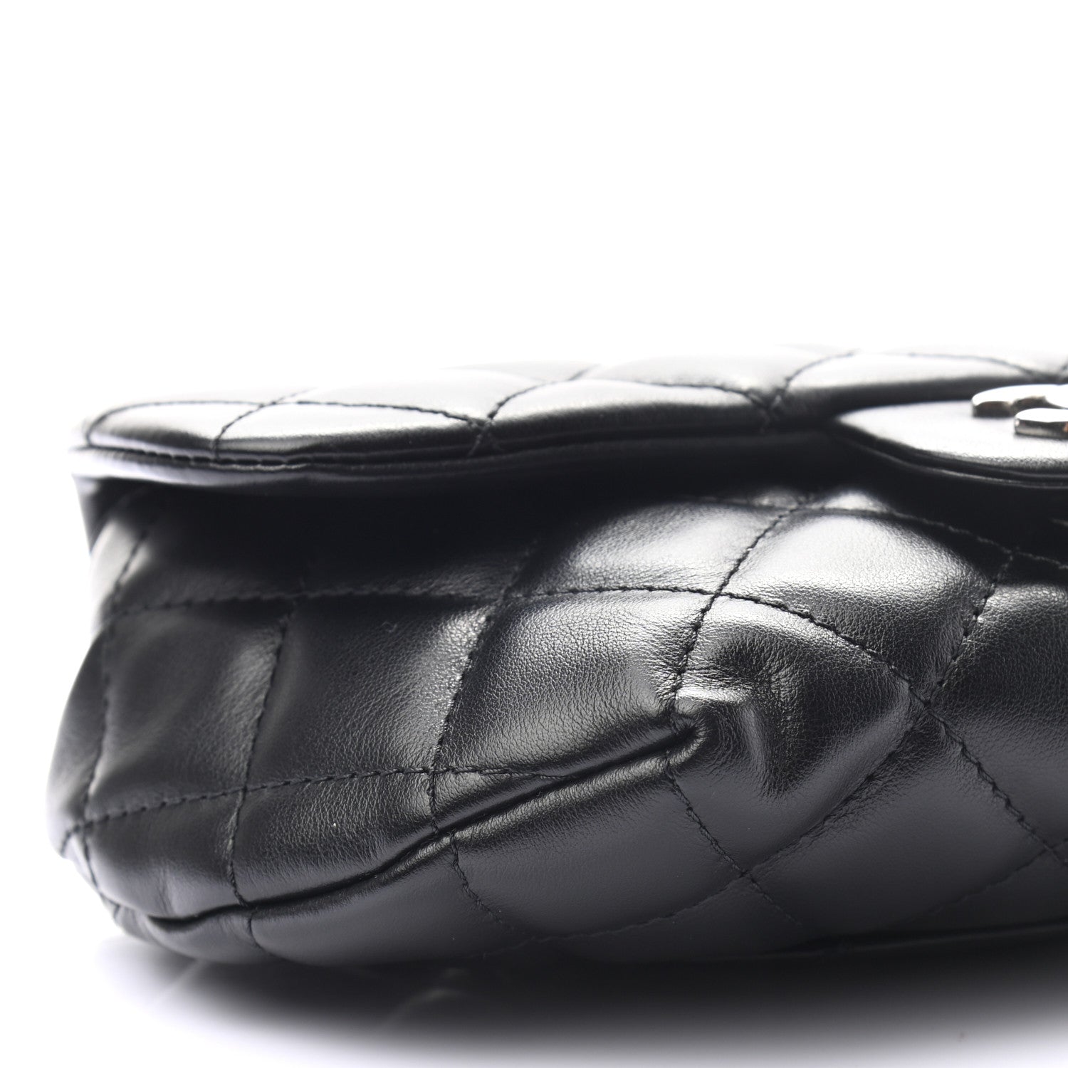 Chanel Calfskin Quilted CC Uniform Flap Belt Bag Black 8 of 9
