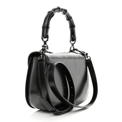 Gucci Boarded Dyana Lux Calfskin Web Monochrome Medium Bamboo 1947 Top Handle Bag Black 3 of 11