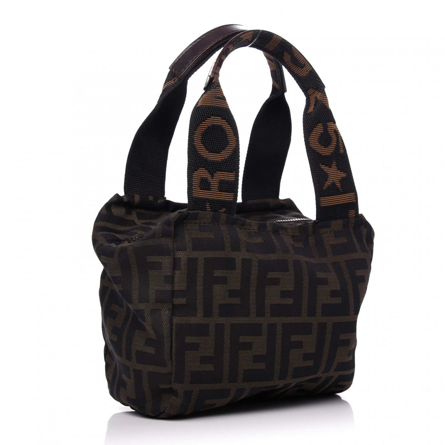 Fendi Fabric FF 1925 Mini Cosmetic Bag Tobacco 3 of 9