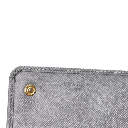 Prada Saffiano Metal Continental Flap Wallet Granito 6 of 8