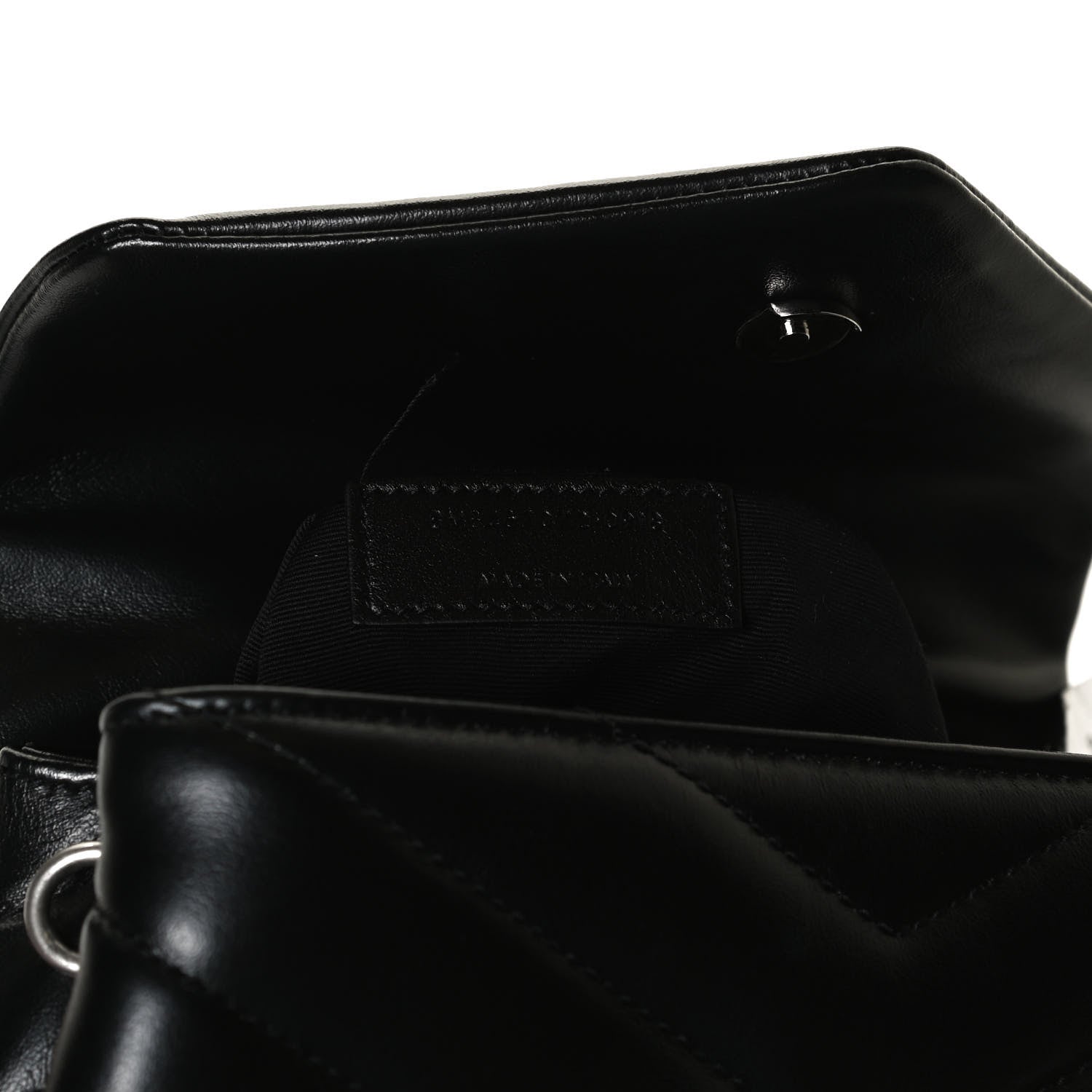 Saint Laurent Calfskin Y Quilted Monogram Toy Loulou Crossbody Bag Black 9 of 11
