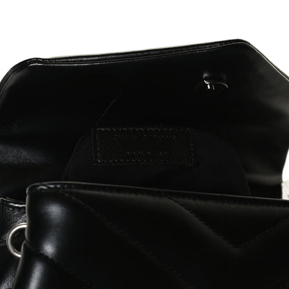 Saint Laurent Calfskin Y Quilted Monogram Toy Loulou Crossbody Bag Black 9 of 11