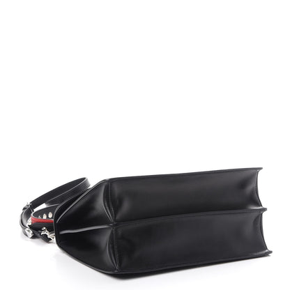 Prada Saffiano City Calfskin Studded Elektra Shoulder Bag Black Fuoco 5 of 8