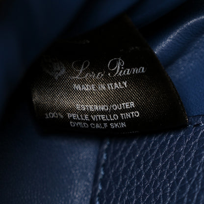 Loro Piana Calfskin Milky Way Odessa Shoulder Bag Navy 8 of 13