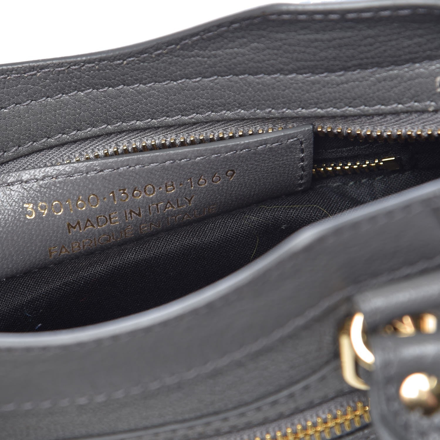 Balenciaga Chevre Gold Metallic Edge Hardware Mini City Gris Acier 7 of 10