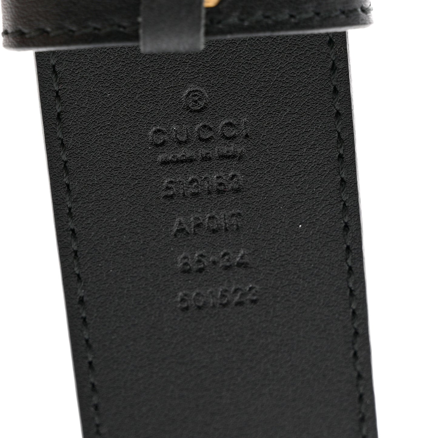 Calfskin Crystal Double G 40mm Belt 85 34 Black Multicolor