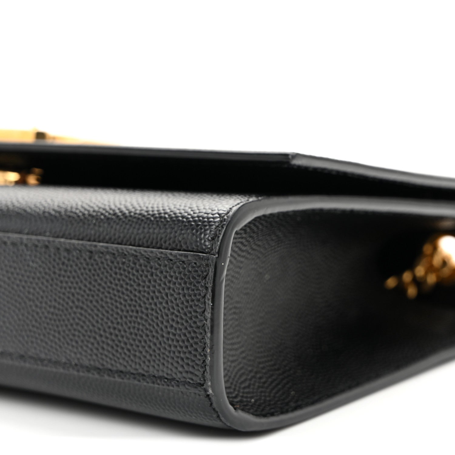 Saint Laurent Grain De Poudre Small Monogram Kate Satchel Black 9 of 10