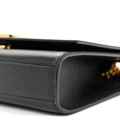 Saint Laurent Grain De Poudre Small Monogram Kate Satchel Black 9 of 10