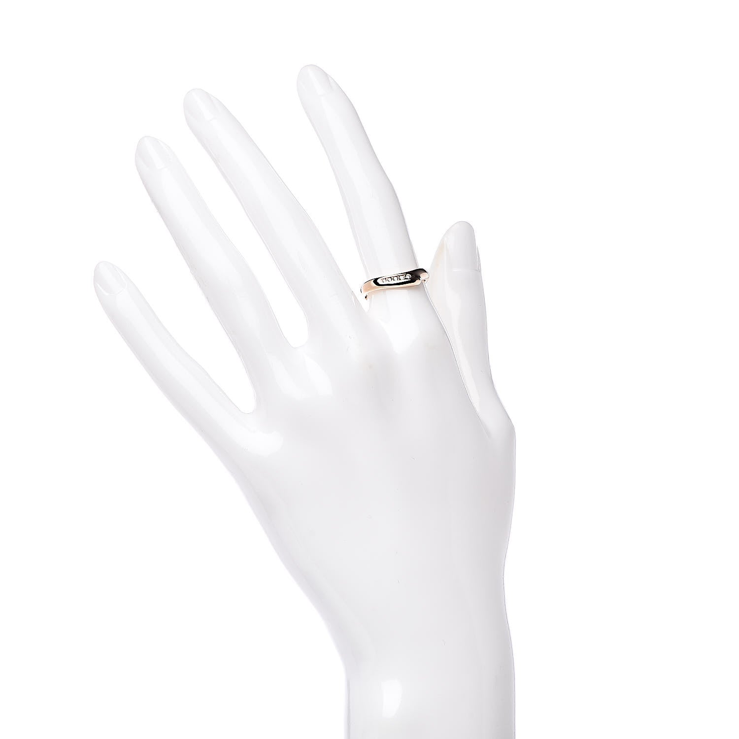 Tiffany 18K Rose Gold Diamond Elsa Peretti Open Heart Band Ring 50 5.25 2 of 4