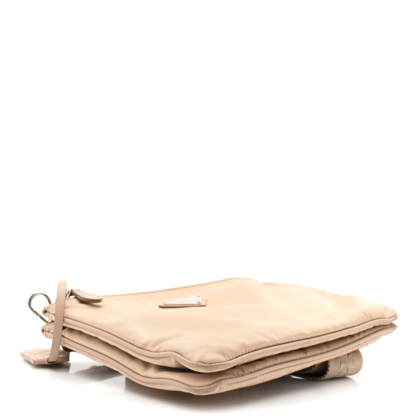 Re-Nylon Saffiano Re-Edition 2000 Double Zip Crossbody Bag Cammeo