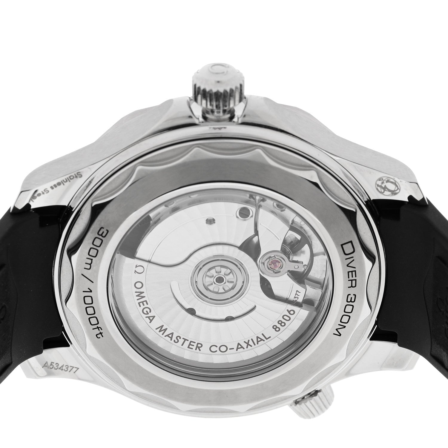 Omega Stainless Steel Rubber 42mm Seamaster Diver 300M Co-Axial Master Chronometer Automatic Watch Black 210.32.42.20.01.003 4 of 5