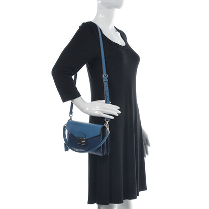 Prada Saffiano Lux Sound Shoulder Bag Bluette Cobalto 2 of 7