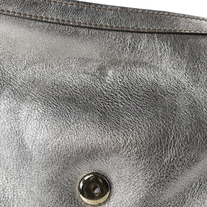 Gucci Metallic Calfskin Medium Britt Tassel Shoulder Bag Platinum 8 of 16