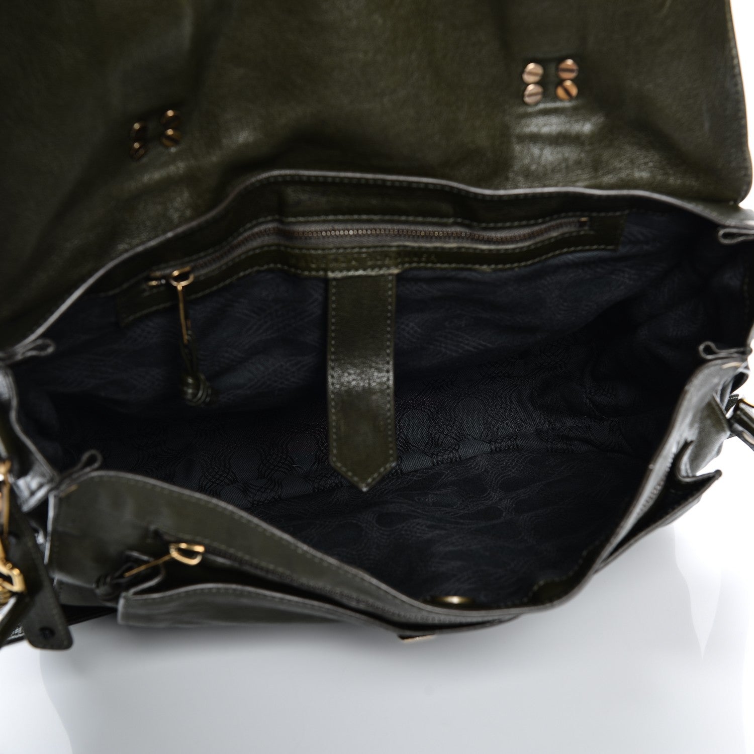 Proenza Schouler Lambskin PS1 Large Satchel Military 4 of 9
