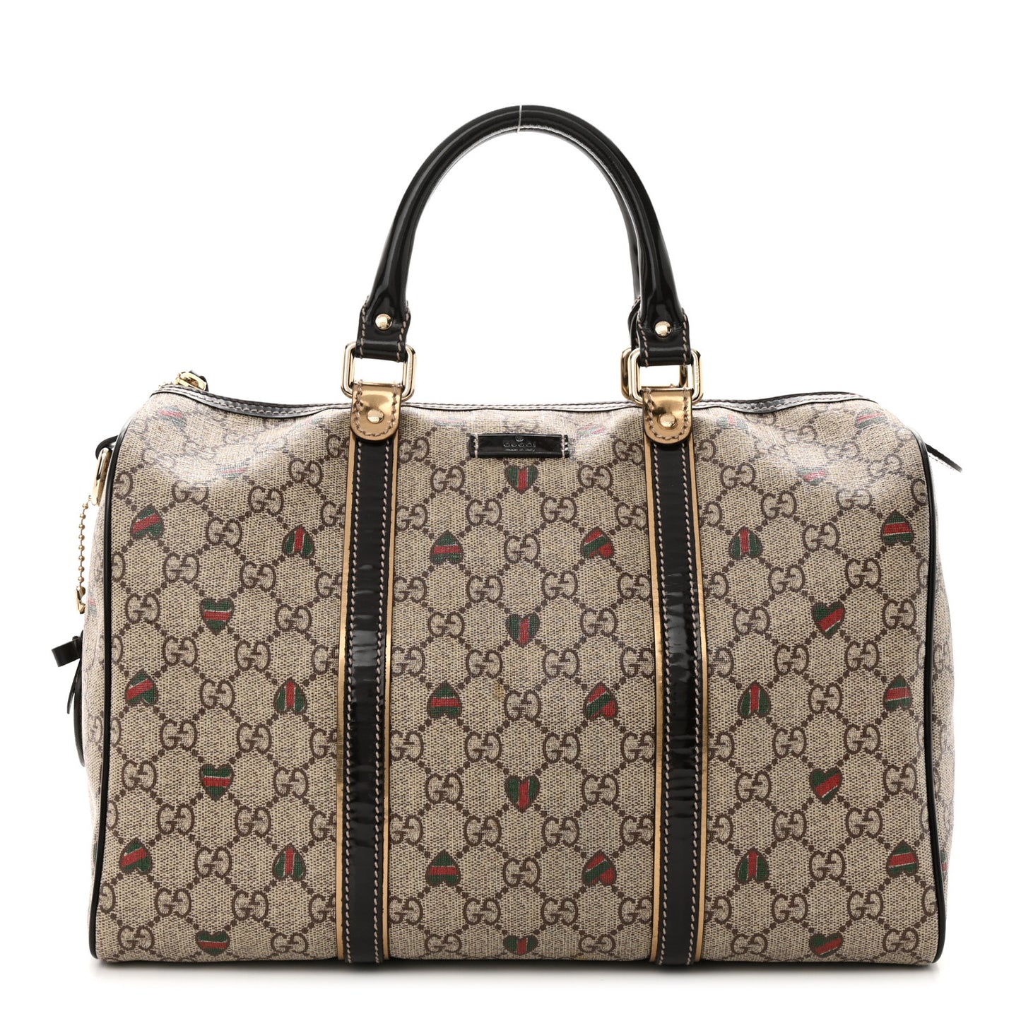 GG Plus Monogram Hearts Medium Joy Boston Dark Brown