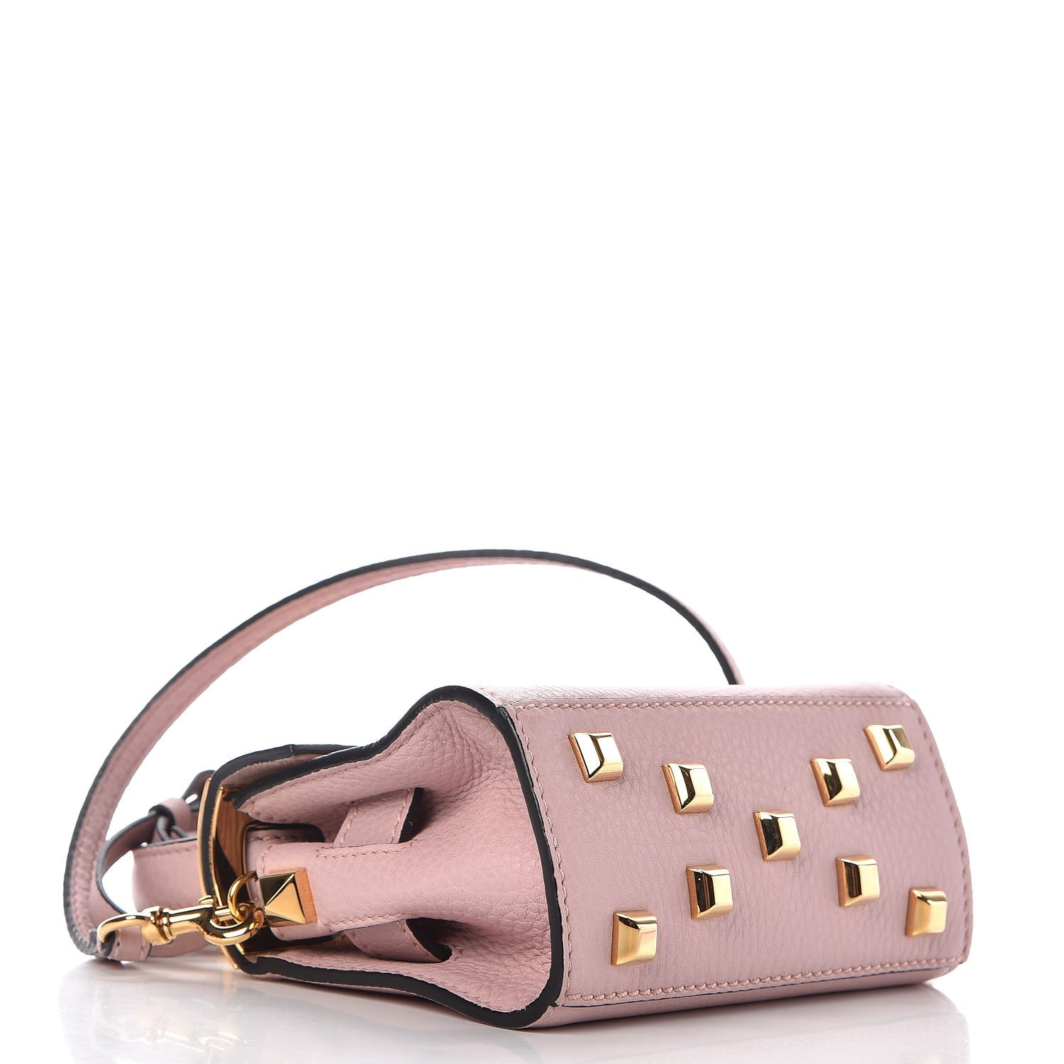 Valentino Garavani Grained Calfskin Mini My Rockstud Frame Bag Poudre 5 of 8