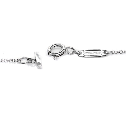 Tiffany Sterling Silver Small T Smile Pendant Necklace 3 of 5