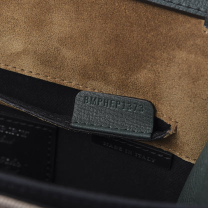 Burberry Grainy Calfskin House Check Small Macken Crossbody Bag Dark Bottle Green 11 of 12