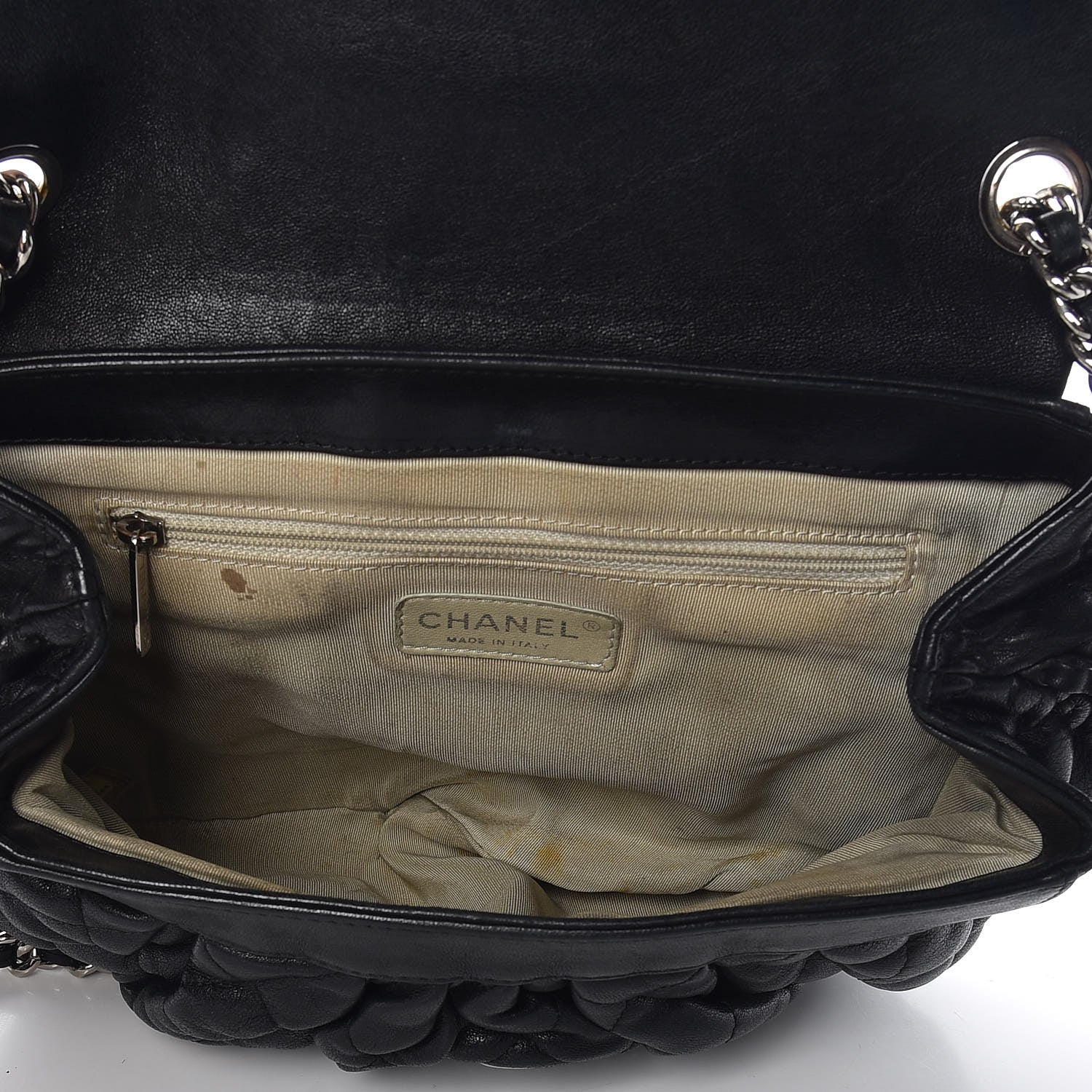 Chanel Washed Lambskin Quilted Medium Chain Around Messenger Black 5 of 15