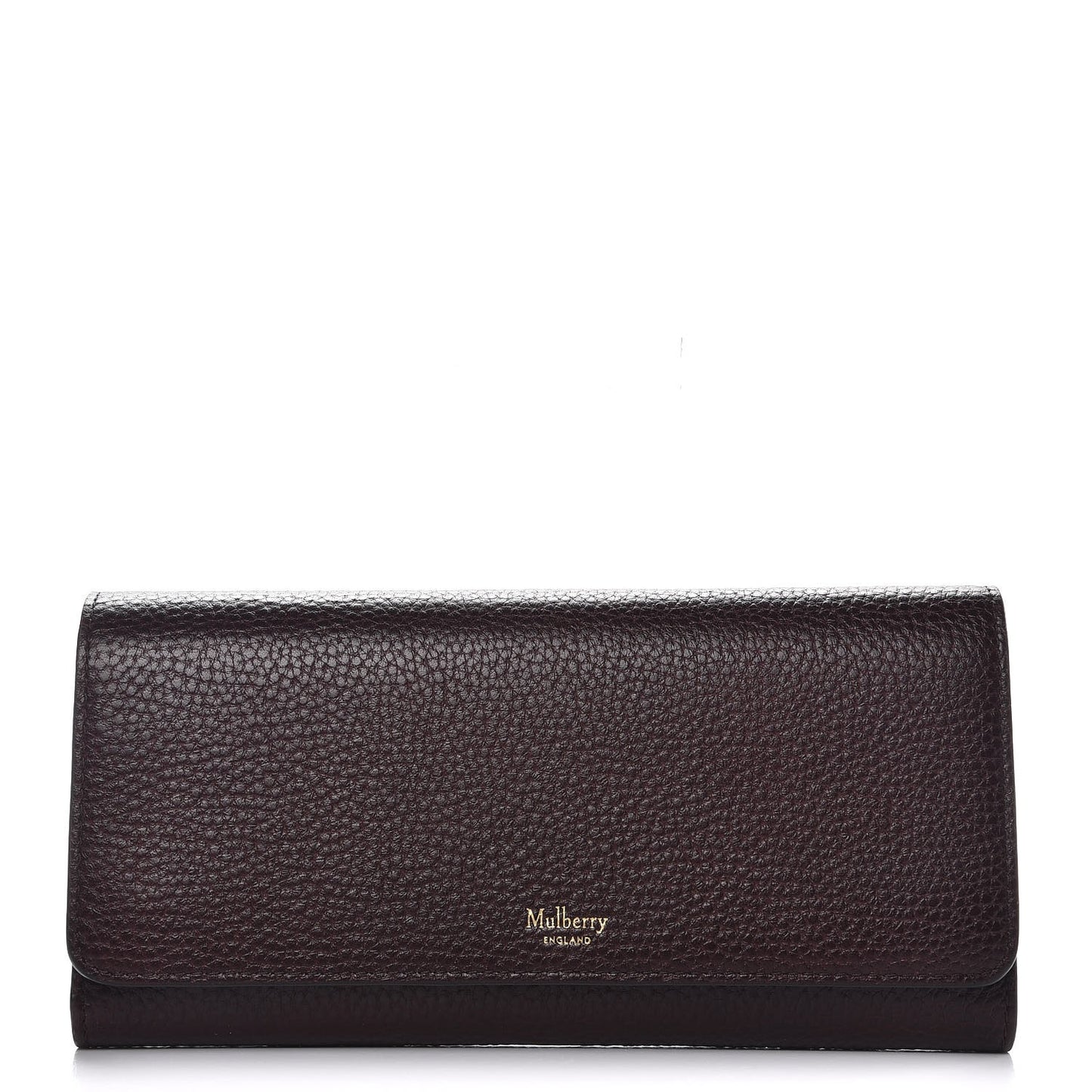 Natural Grain Calfskin Continental Wallet Oxblood