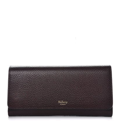 Mulberry Natural Grain Calfskin Continental Wallet Oxblood 1 of 7