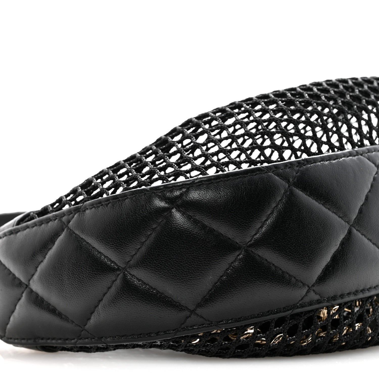 Chanel Mesh Shiny Lambskin Chain Hobo Black 10 of 13