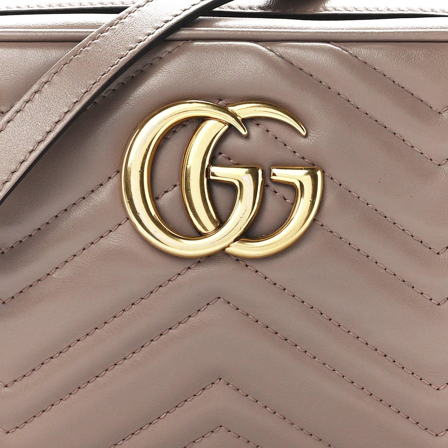 Gucci Calfskin Matelasse Small GG Marmont Chain Shoulder Bag Porcelain Rose 9 of 12