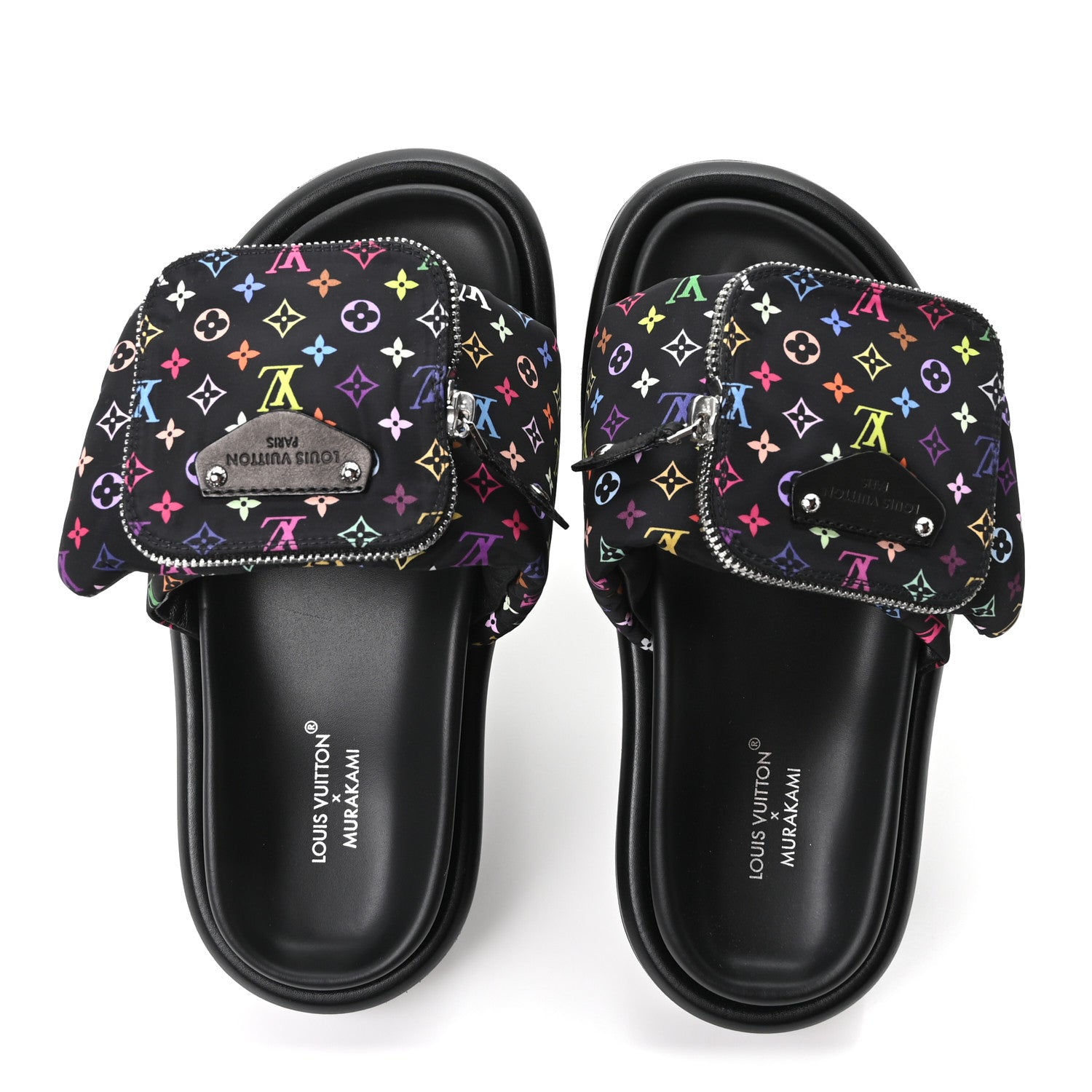 Louis Vuitton LV X TM Monogram Multicolor Pool Pillow Flat Comfort Mule 35 Black 2 of 10