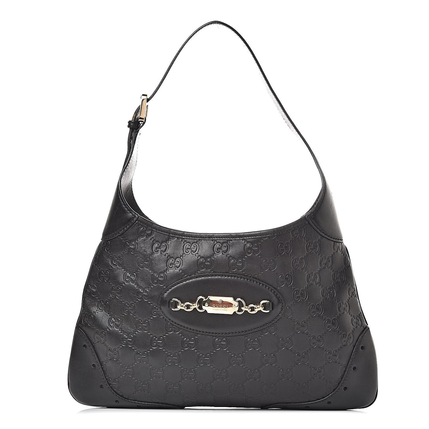 Guccissima Punch Hobo Black