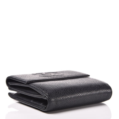 Chanel Caviar Timeless CC Compact Flap Wallet Black 4 of 9