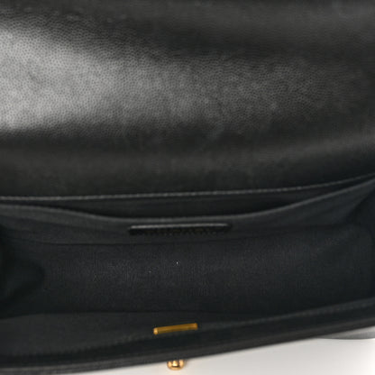 Chanel Caviar Chevron Quilted Medium Boy Flap Black 6 of 10