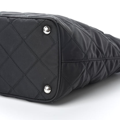 Prada Nylon Tessuto Impuntu Quilted Shoulder Bag Black 10 of 11