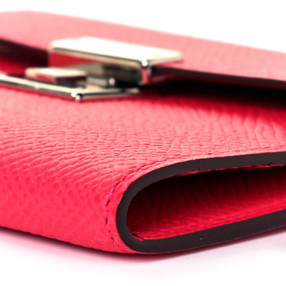Hermes Epsom Clic Mini Card Holder Rose Extreme 8 of 9