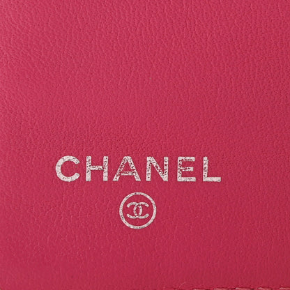 Chanel Patent Calfskin Quilted Yen Wallet Dark Pink 6 of 8