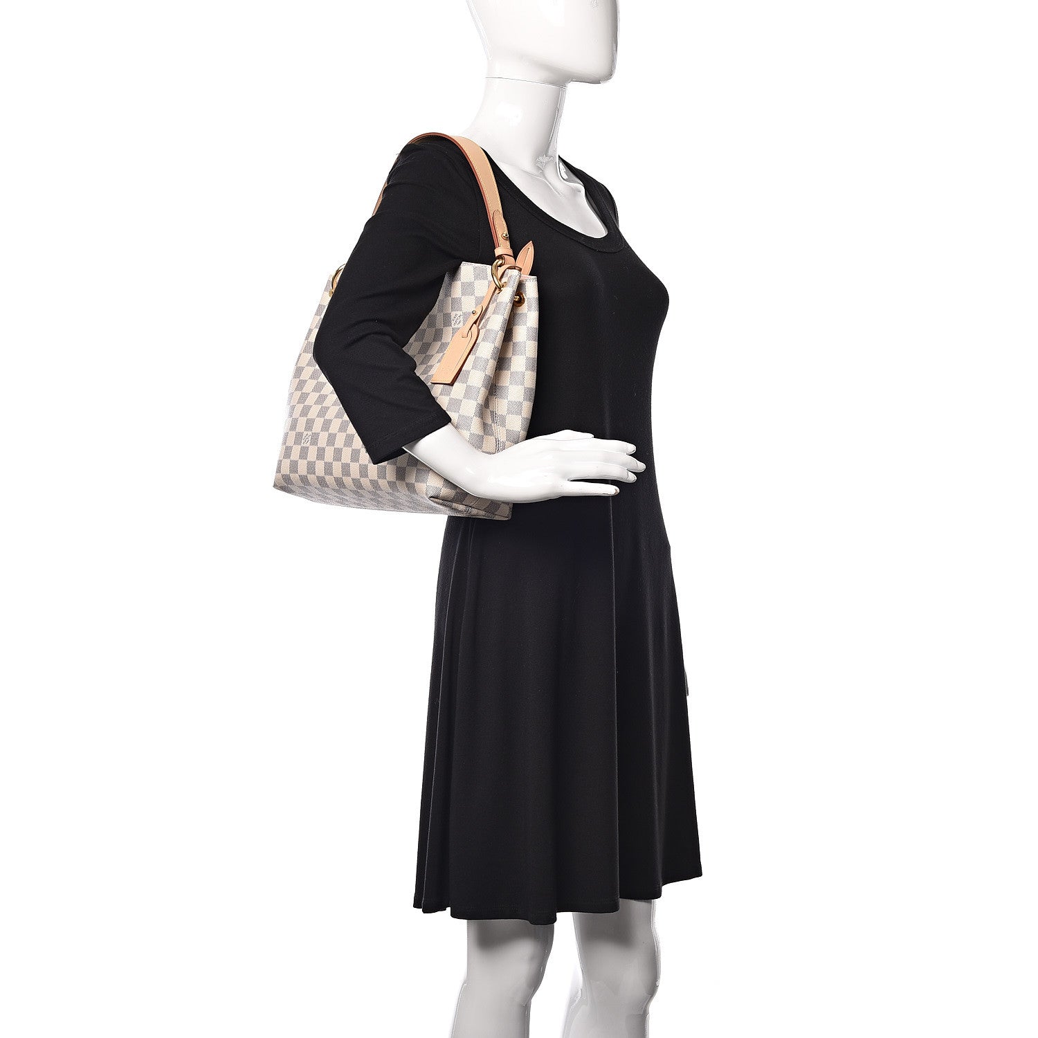 Louis Vuitton Damier Azur Graceful PM Rose Ballerine 2 of 16