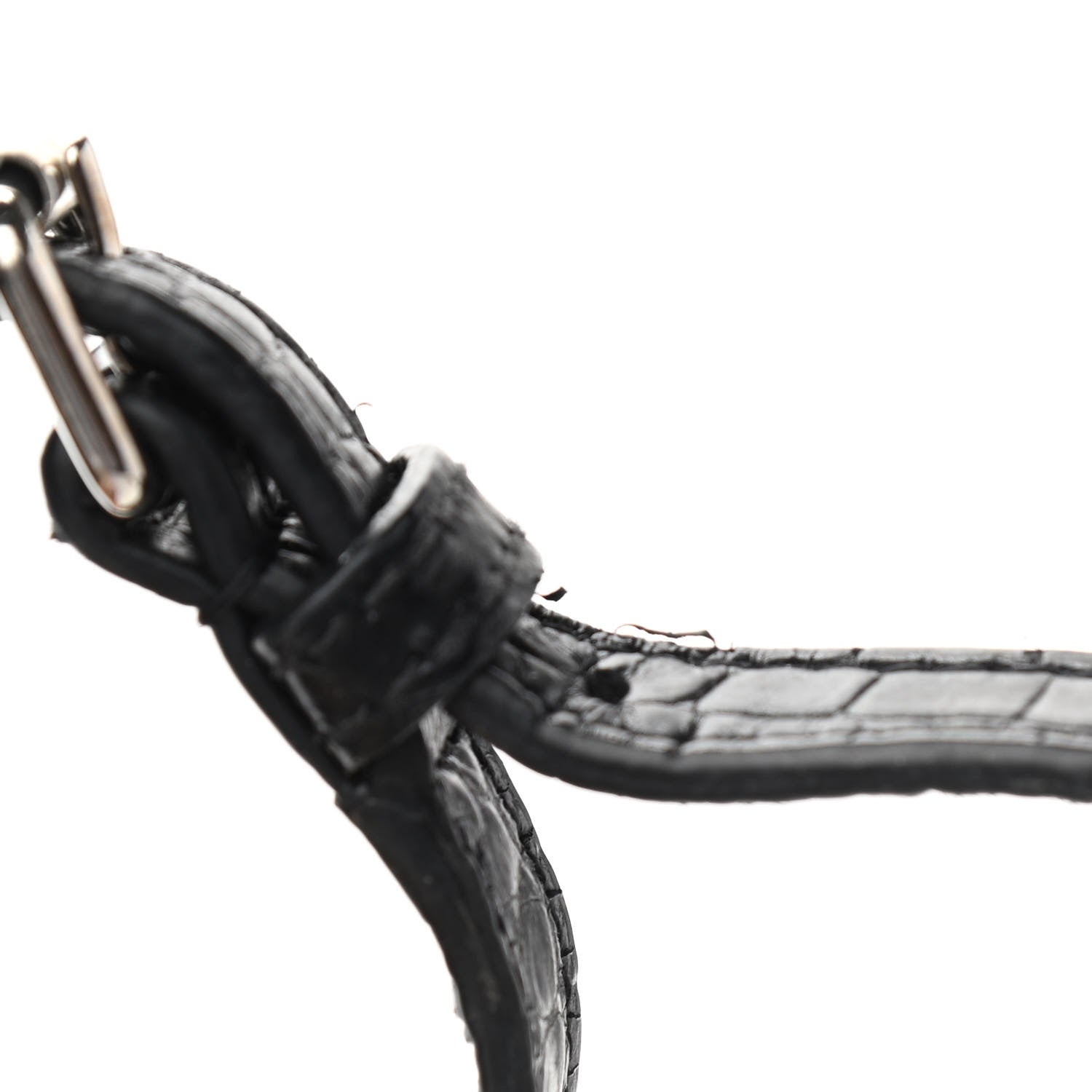 Saint Laurent Calfskin Crocodile Embossed Baby Sac De Jour Black 22 of 28