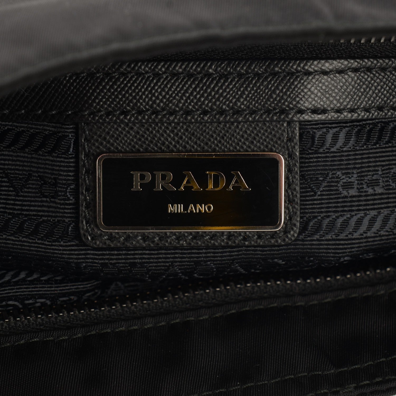 Prada Nylon Vela Flat Messenger Bag Black 7 of 11